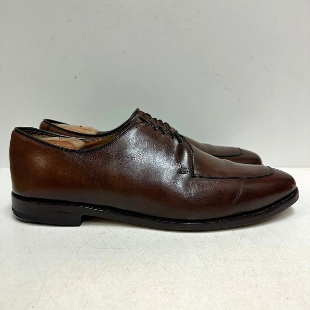RESOLED Allen Edmonds Delray Split Toe Derby Blucher Brown Calf Made in USA 12